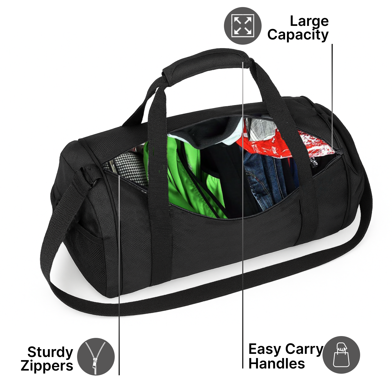 Gym Duffle Bag_30L | Black