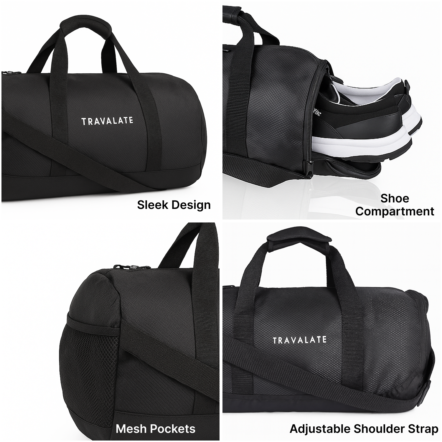 Gym Duffle Bag_30L | Black
