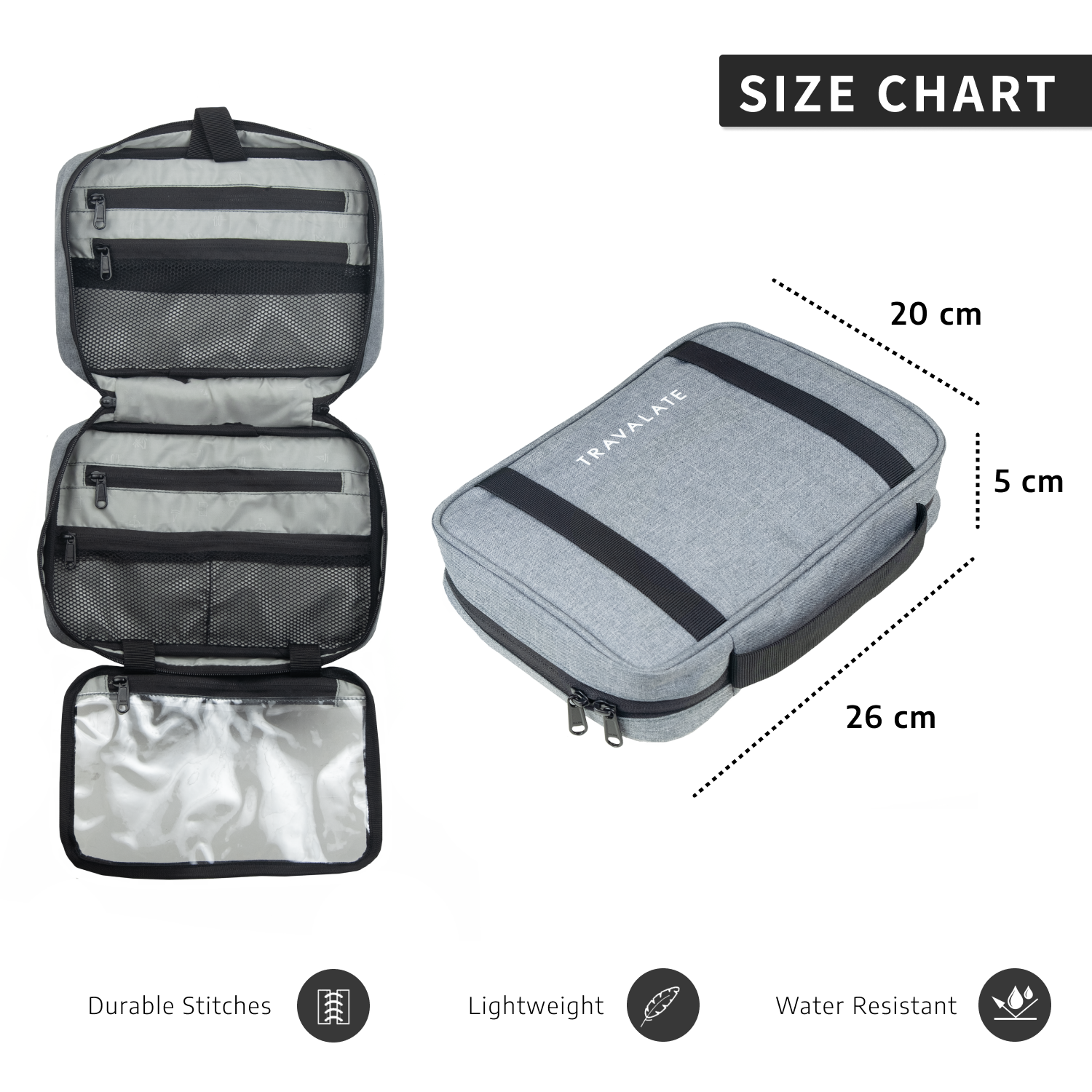 Travel Toiletry Kit | Grey