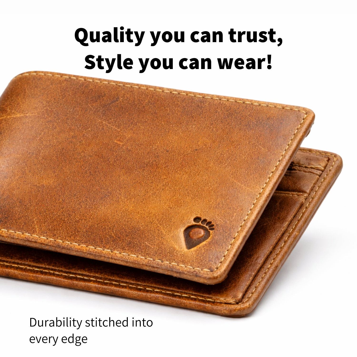 Genuine Leather Wallet - Brown