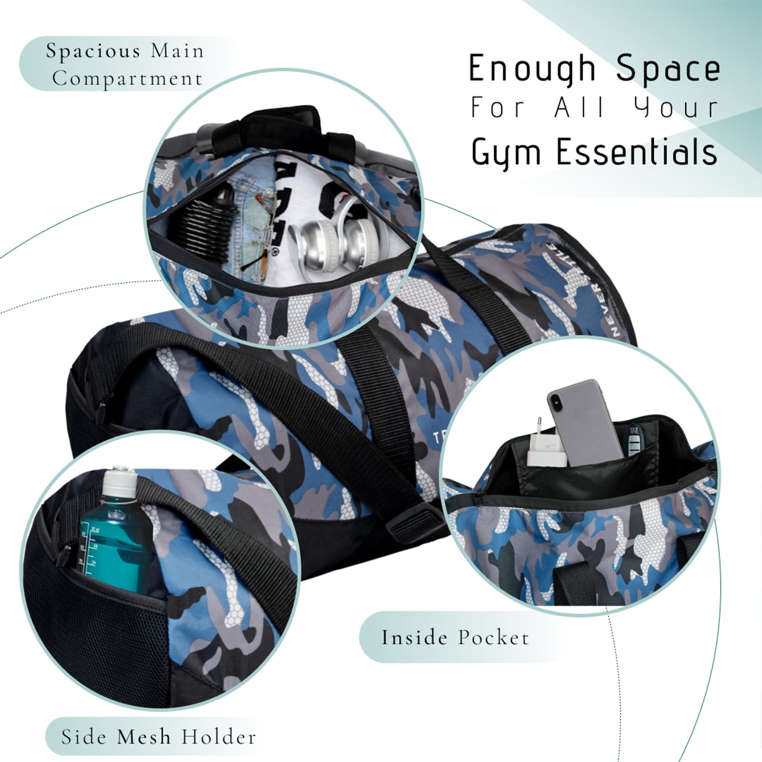 Military Grade Gym Bag with Shoe Compartment