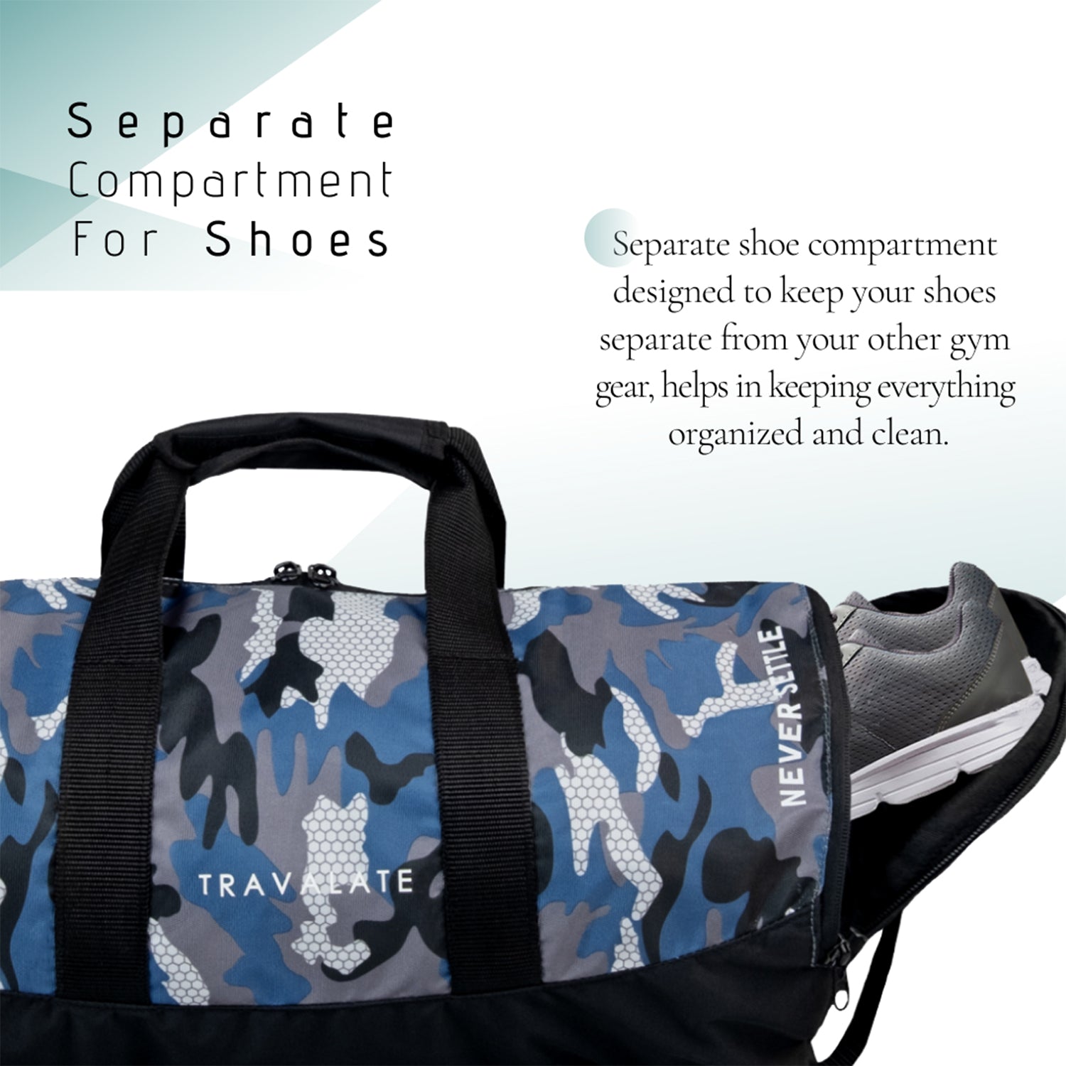 Military Grade Gym Bag with Shoe Compartment