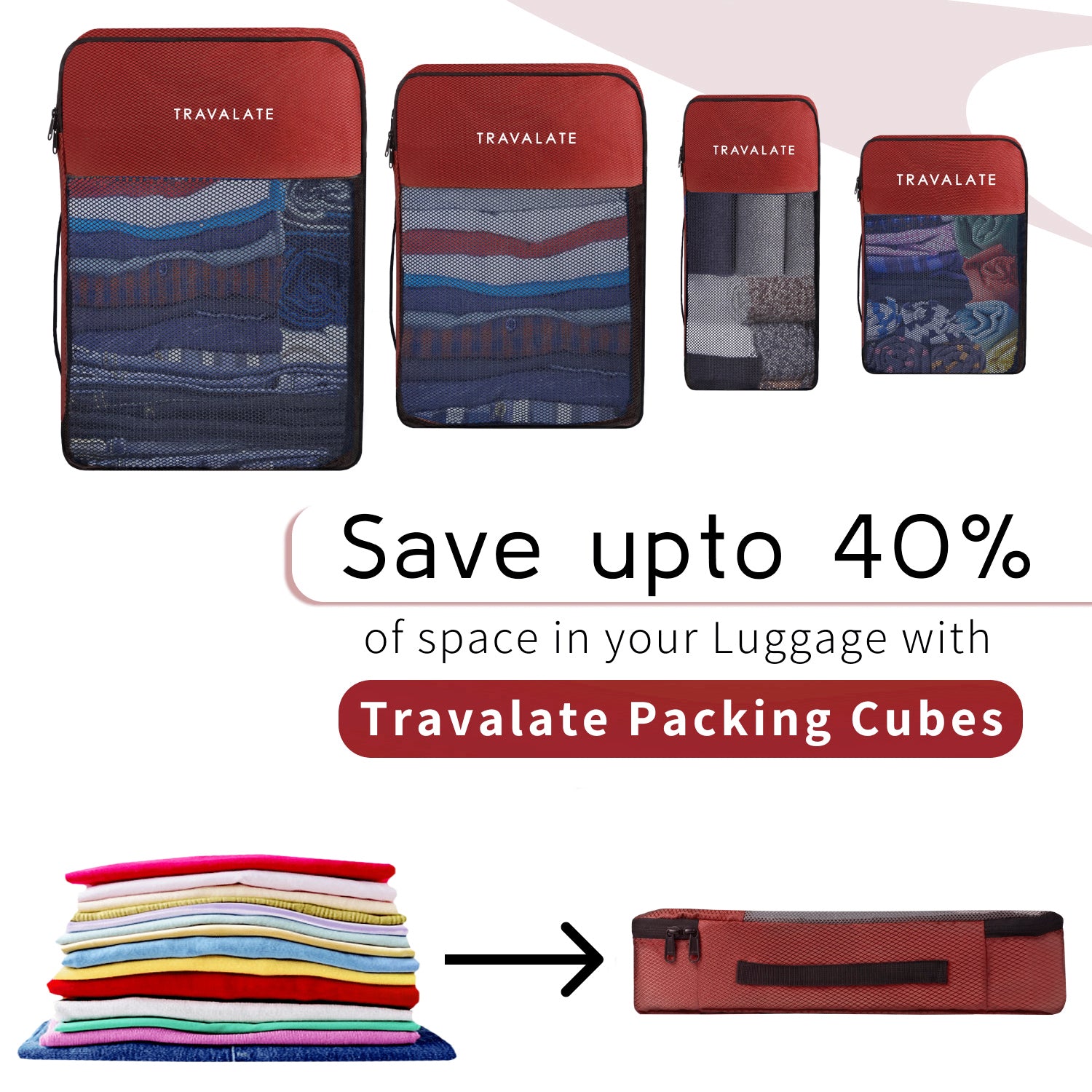 Packing Cubes | Set of 8 Red