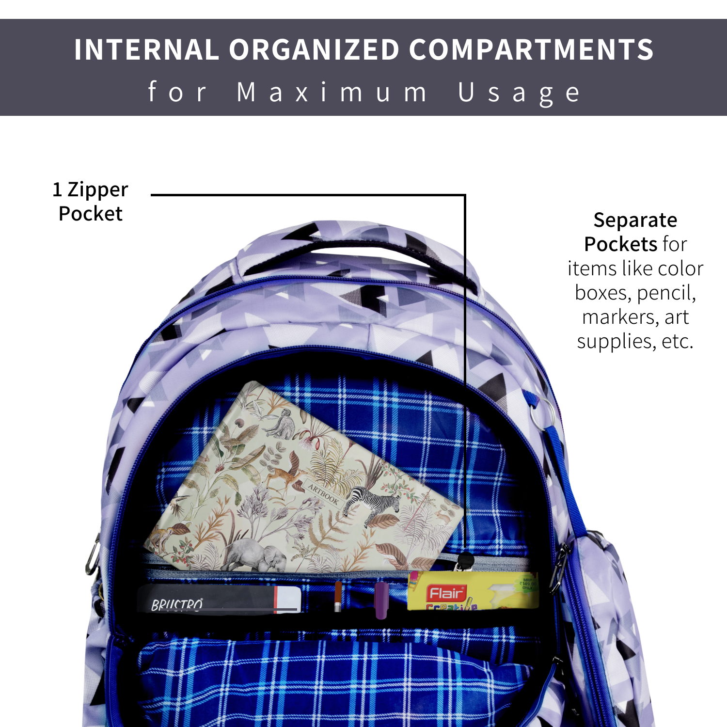 GeoPack School Backpack | Purple