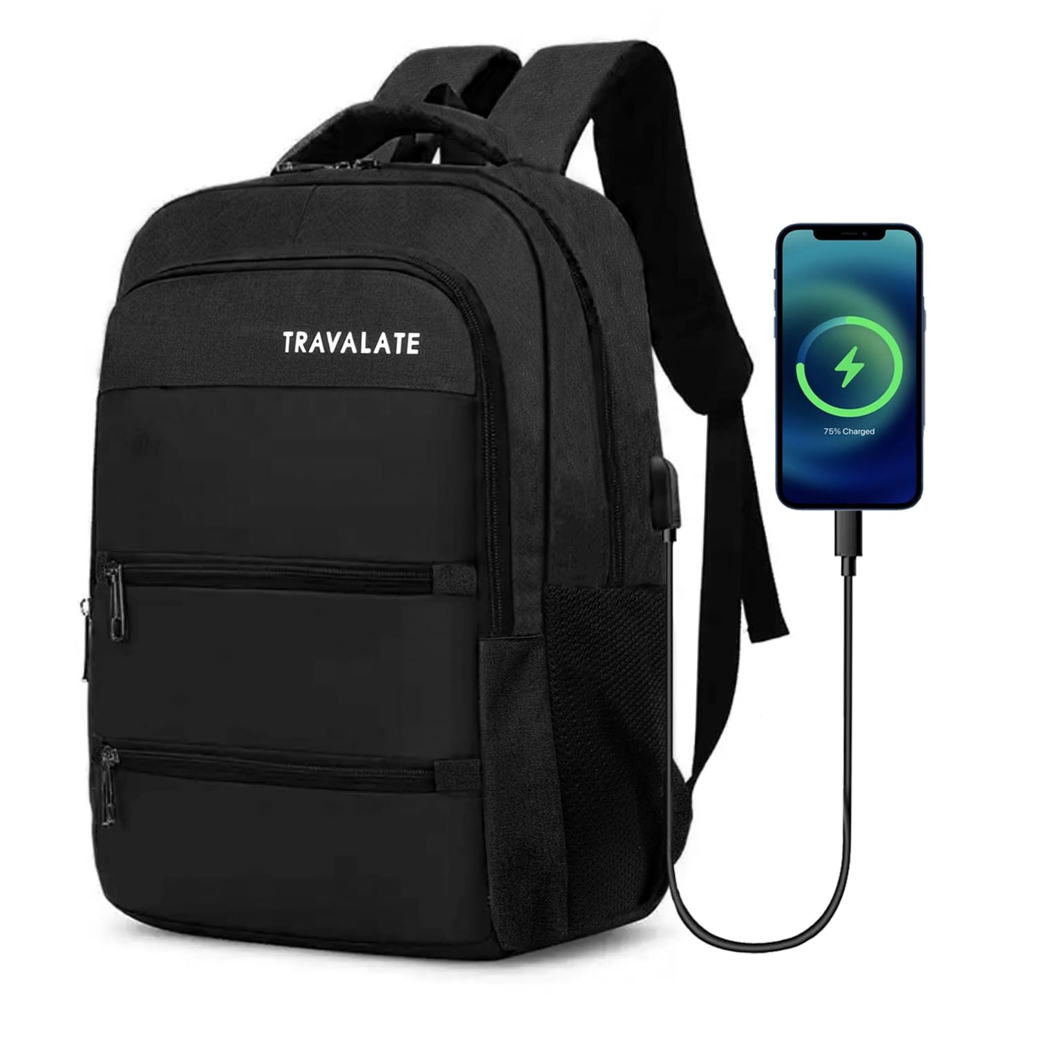 Laptop Backpack with Charging USB port | Black