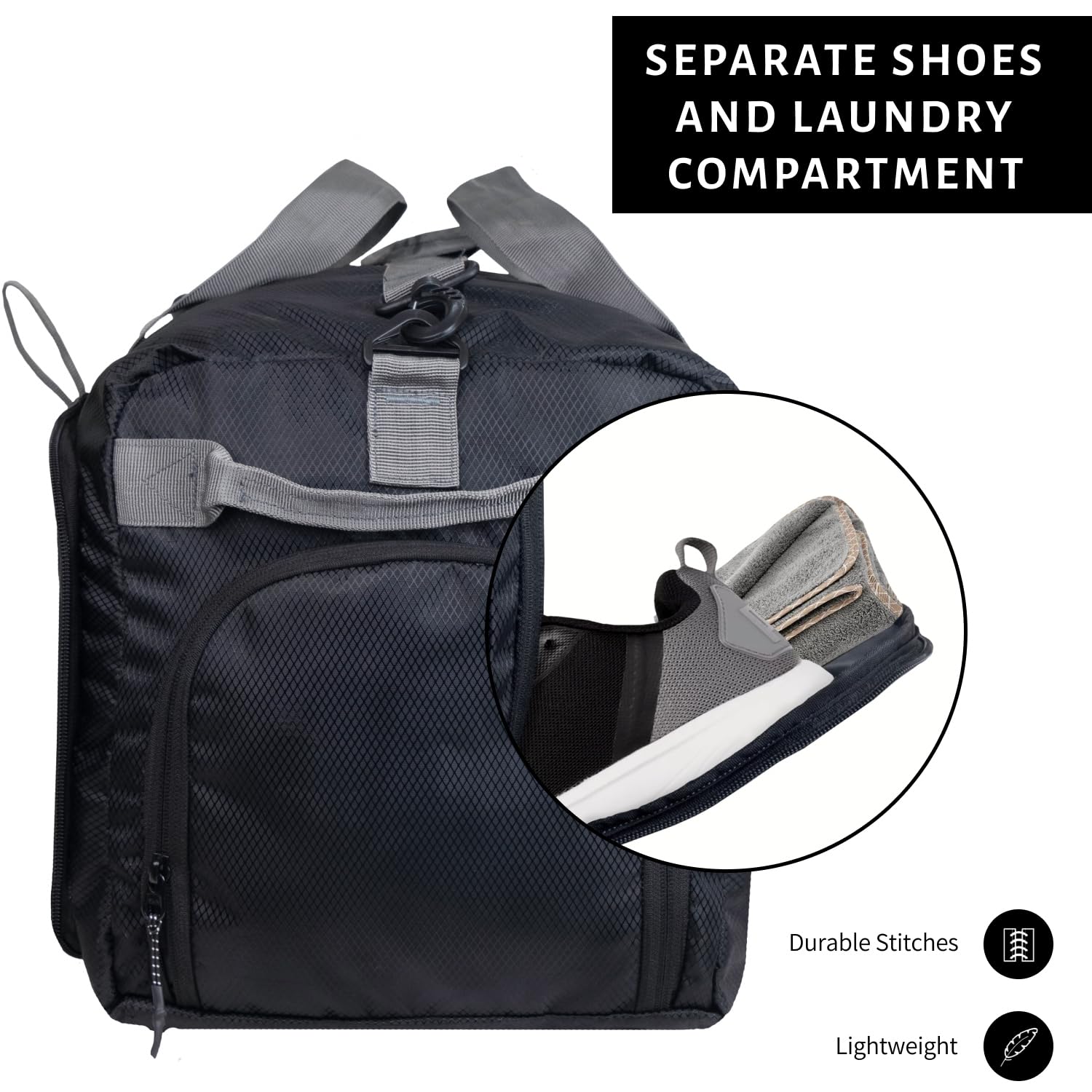 Foldable Travel Duffle | Black