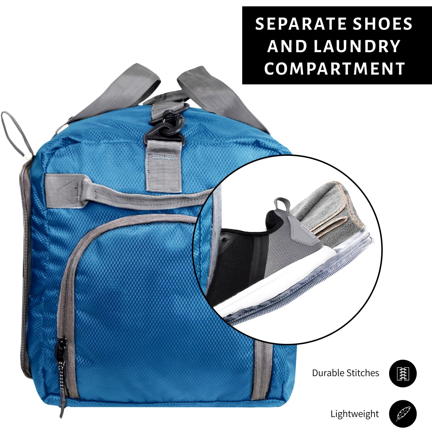 Foldable Travel Duffle | Blue