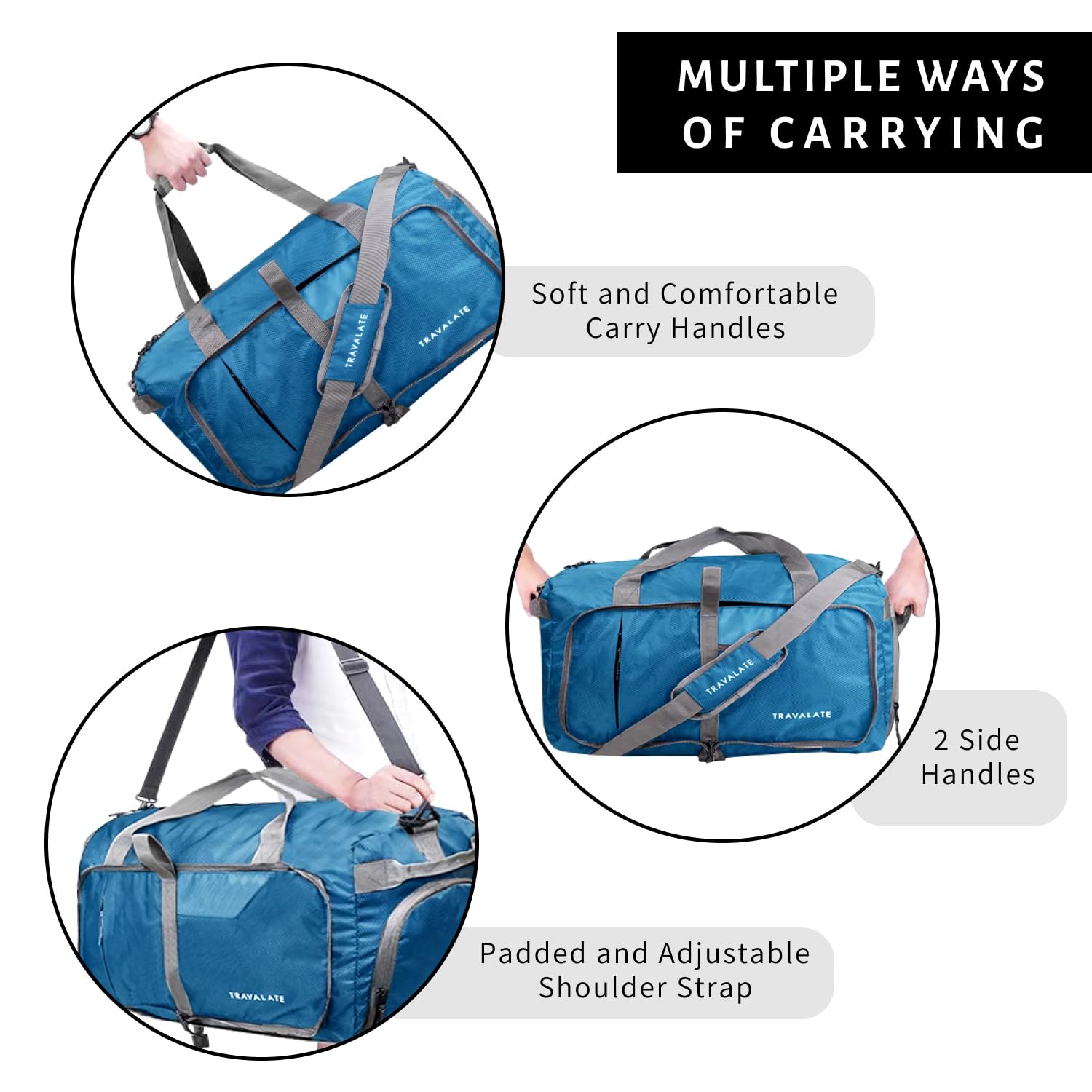 Foldable Travel Duffle | Blue