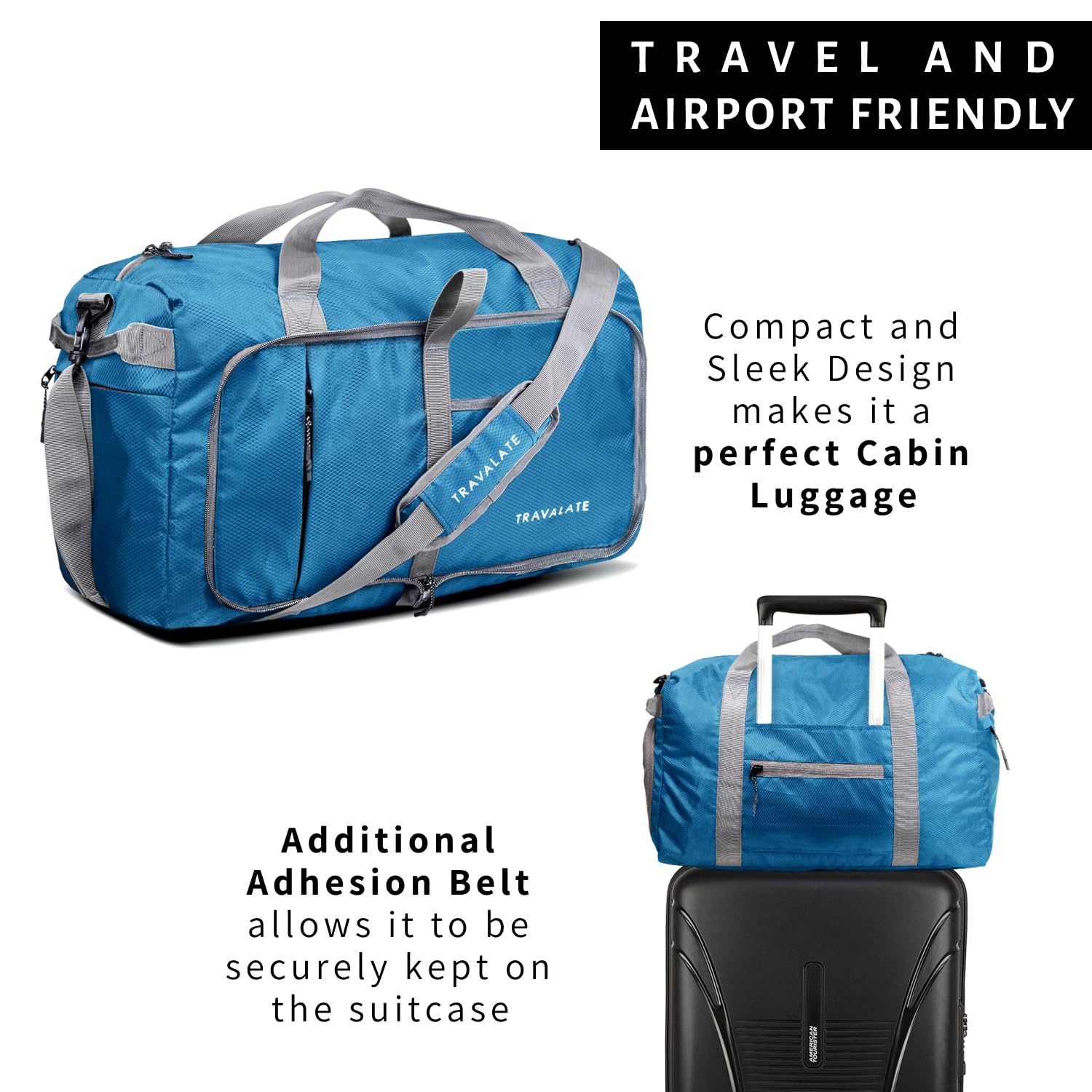 Foldable Travel Duffle | Blue