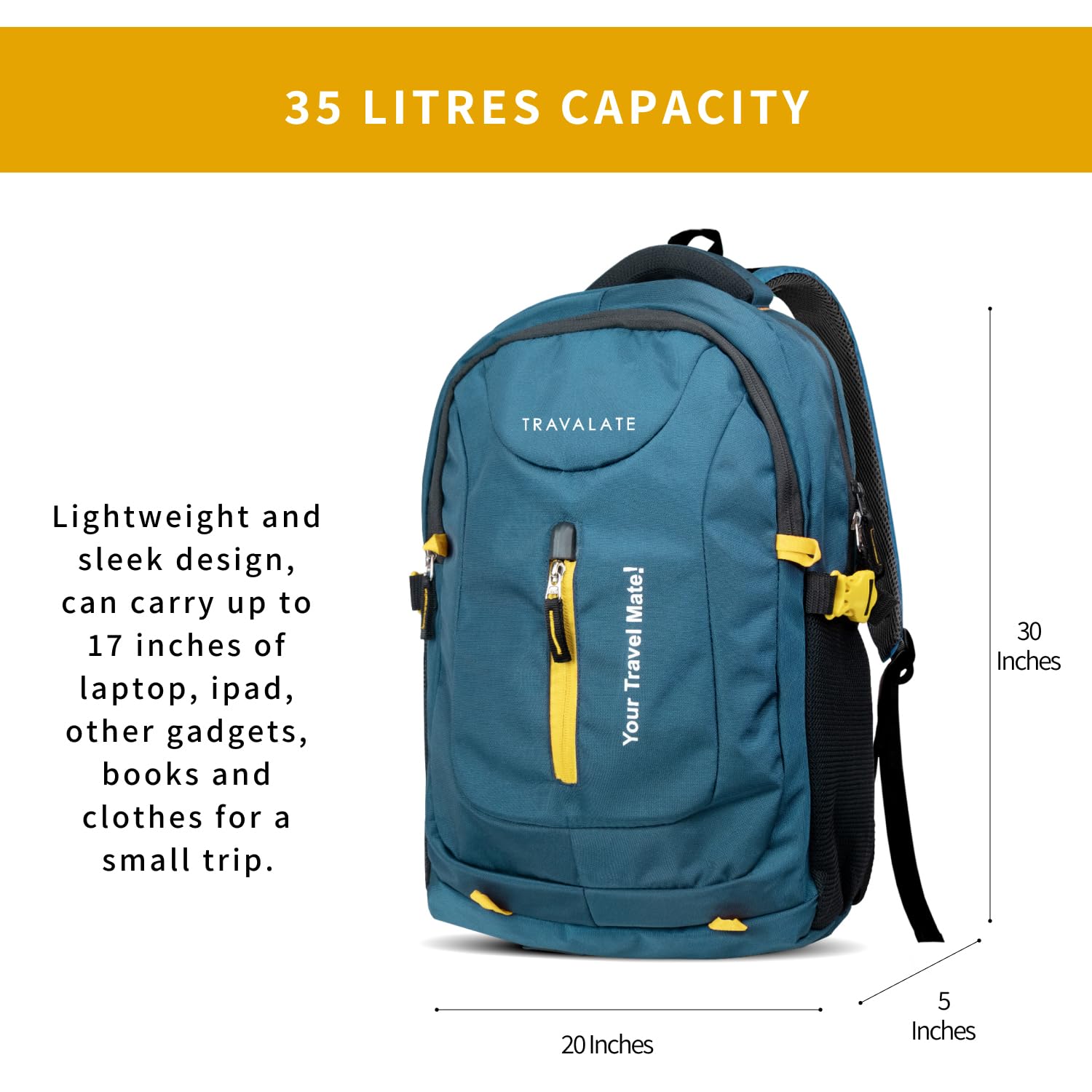 Multi-pocket casual Backpack | Teal