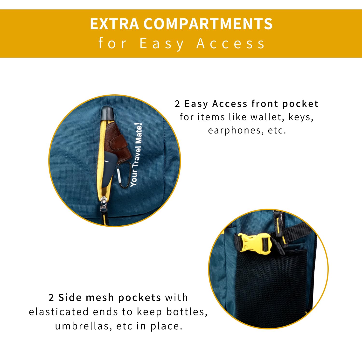 Multi-pocket casual Backpack | Teal