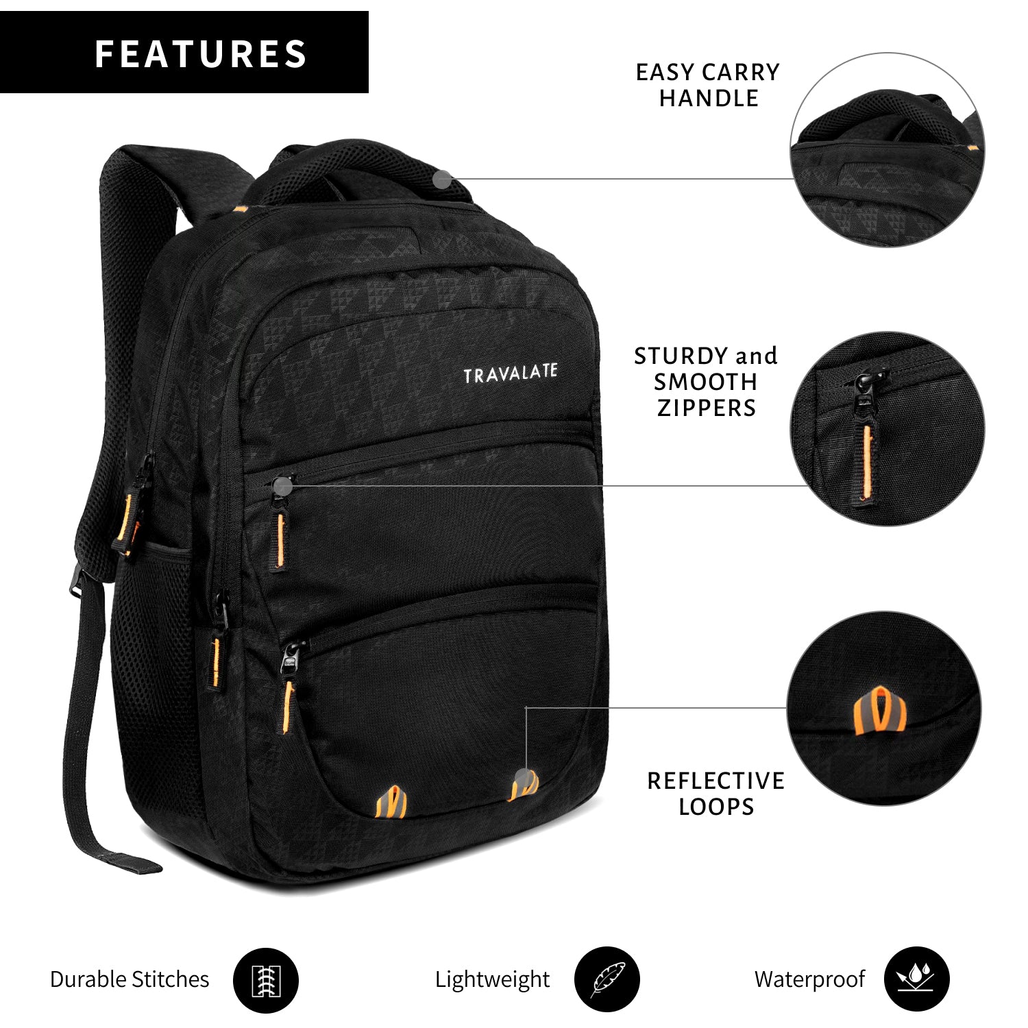 Casual Laptop Backpack | Black