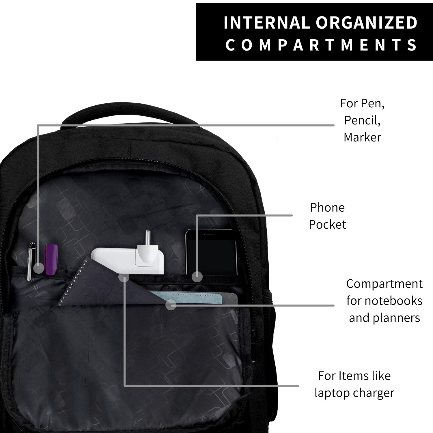 Casual Laptop Backpack | Black