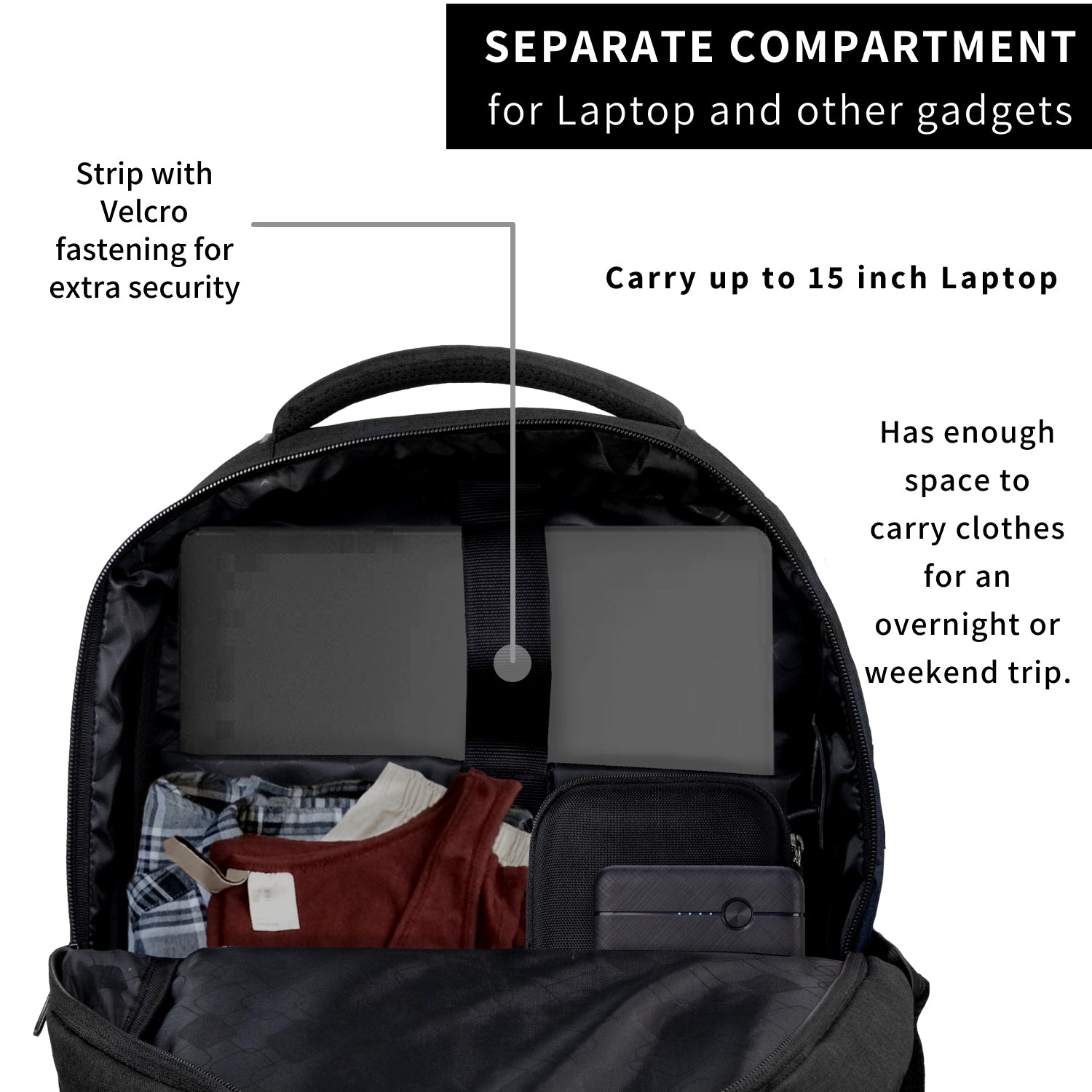 Casual Laptop Backpack | Black