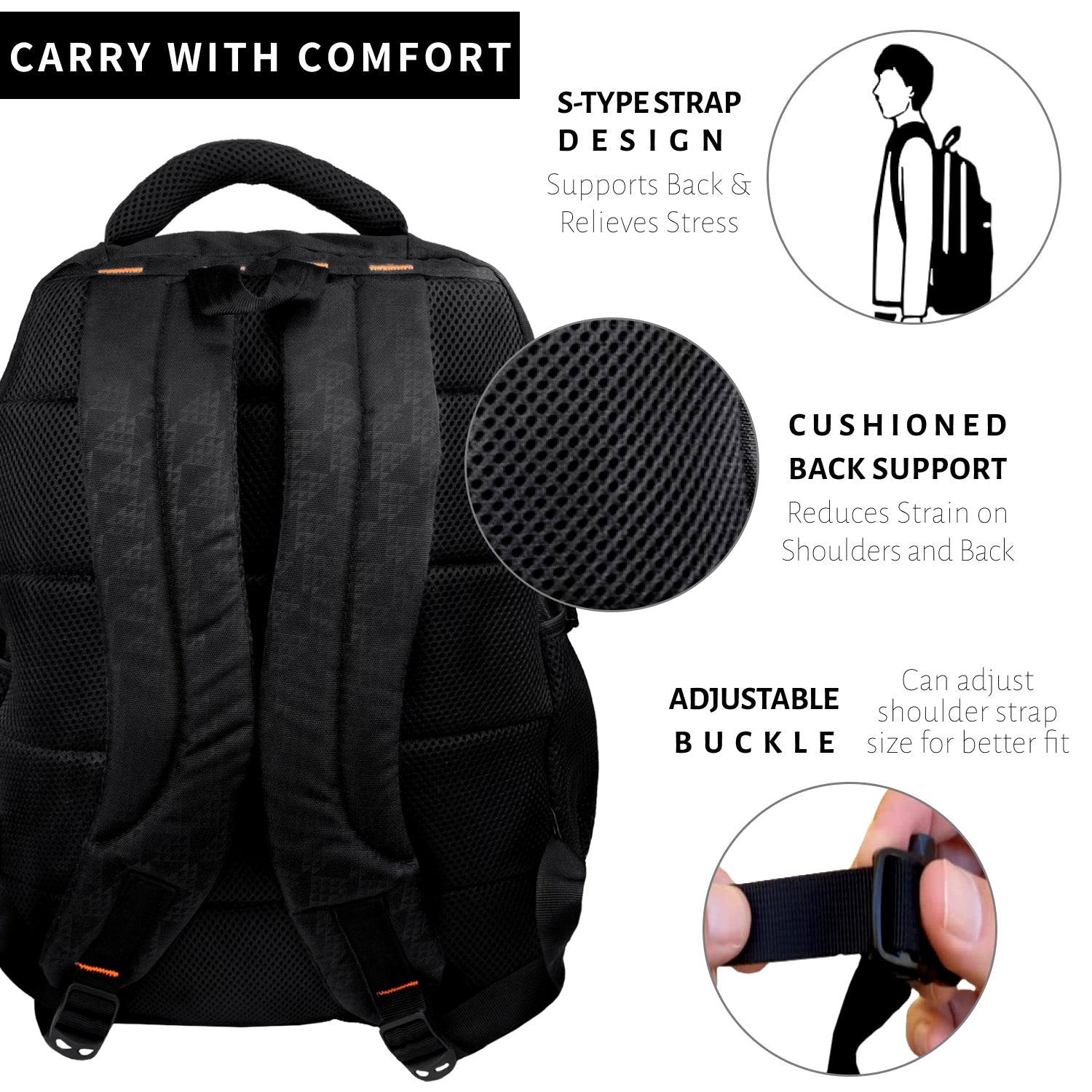 Casual Laptop Backpack | Black