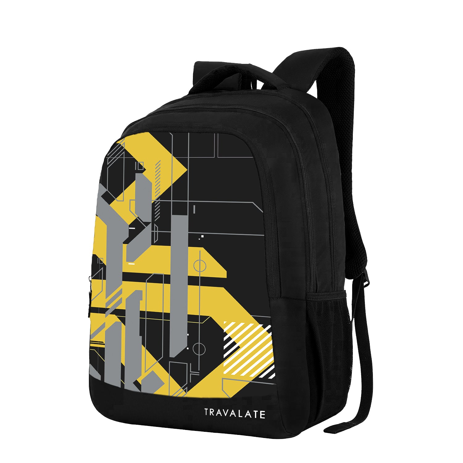 Printed Laptop Backpack | Yellow