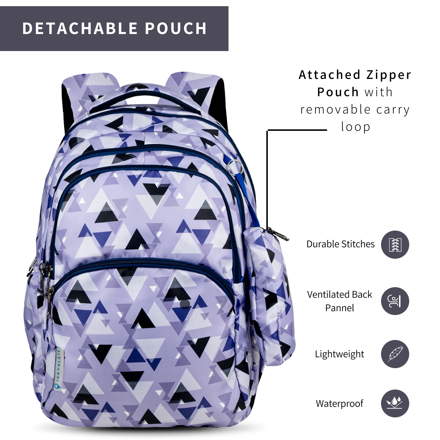 GeoPop School Backpack | Purple