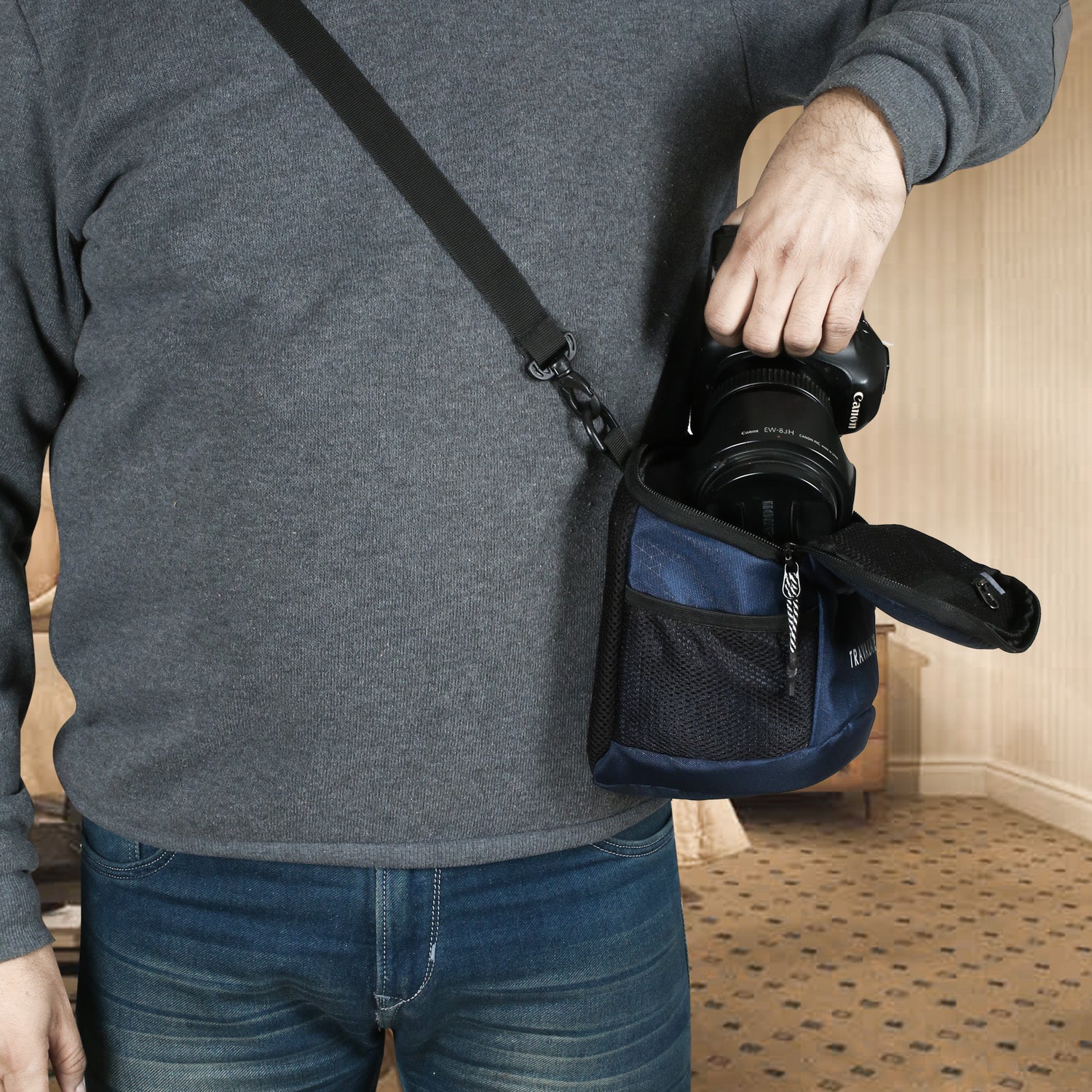 Camera Bag with Waist Strap | Blue
