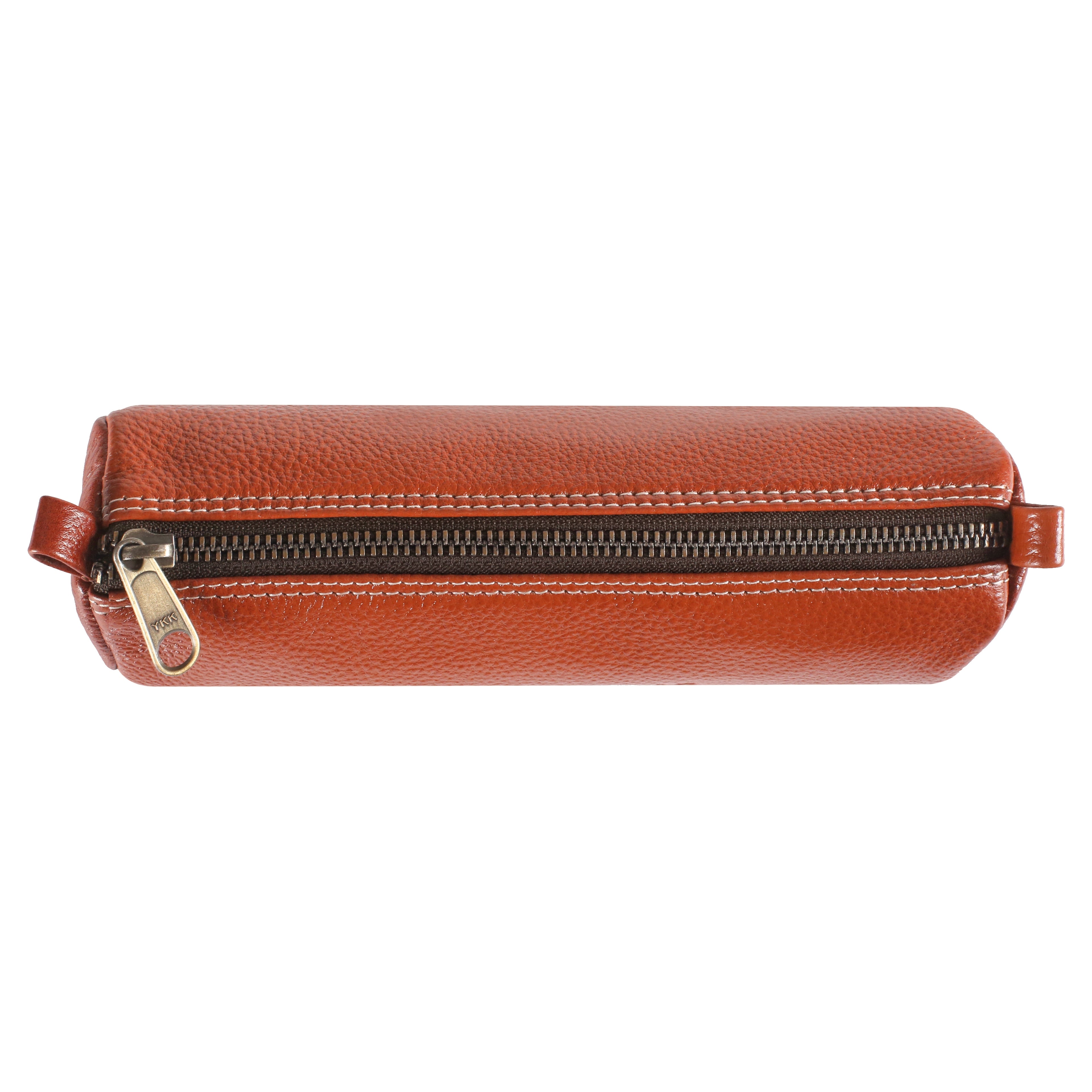Genuine Leather Utility Pouch | Orange
