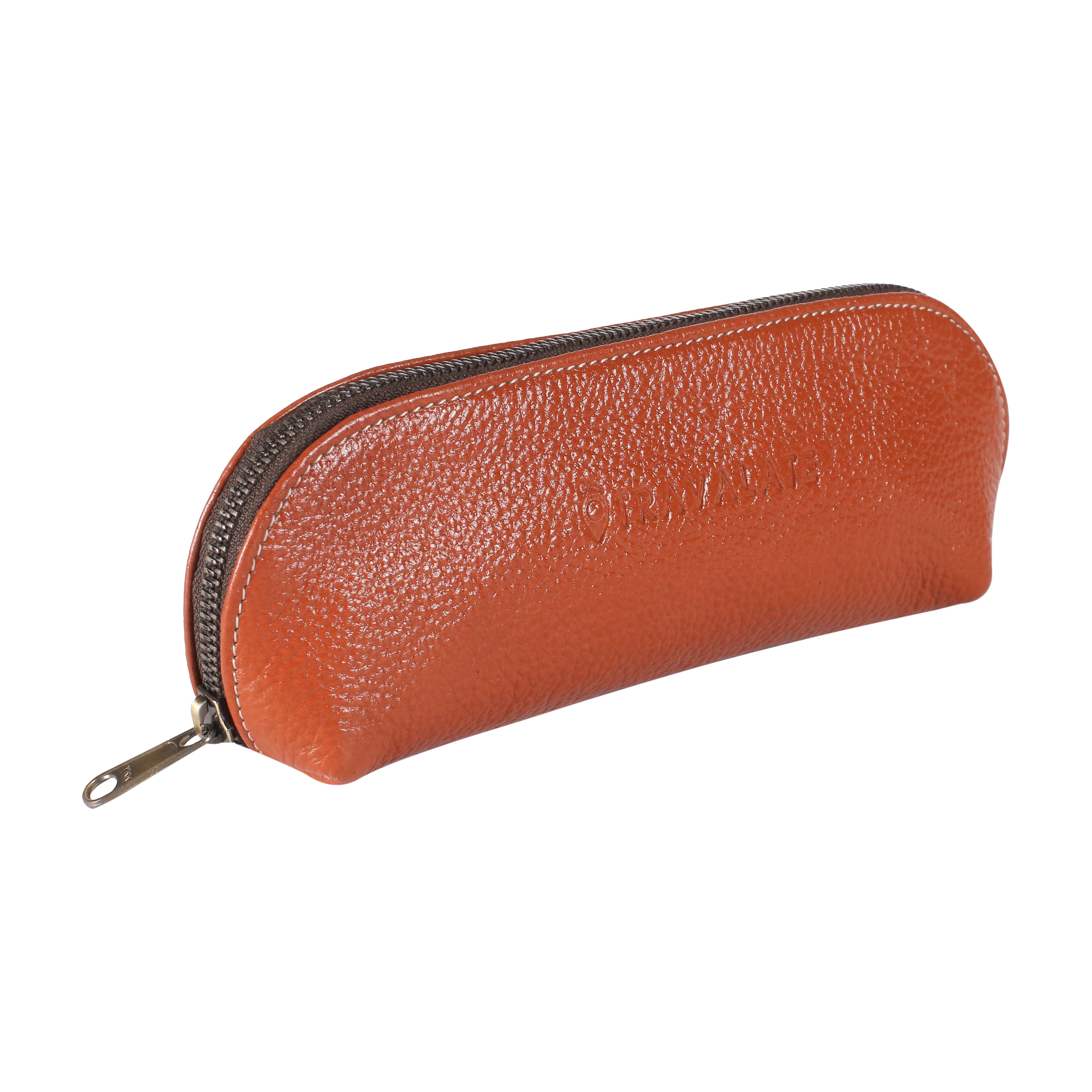 Geniune Leather Ambry Pouch | Orange