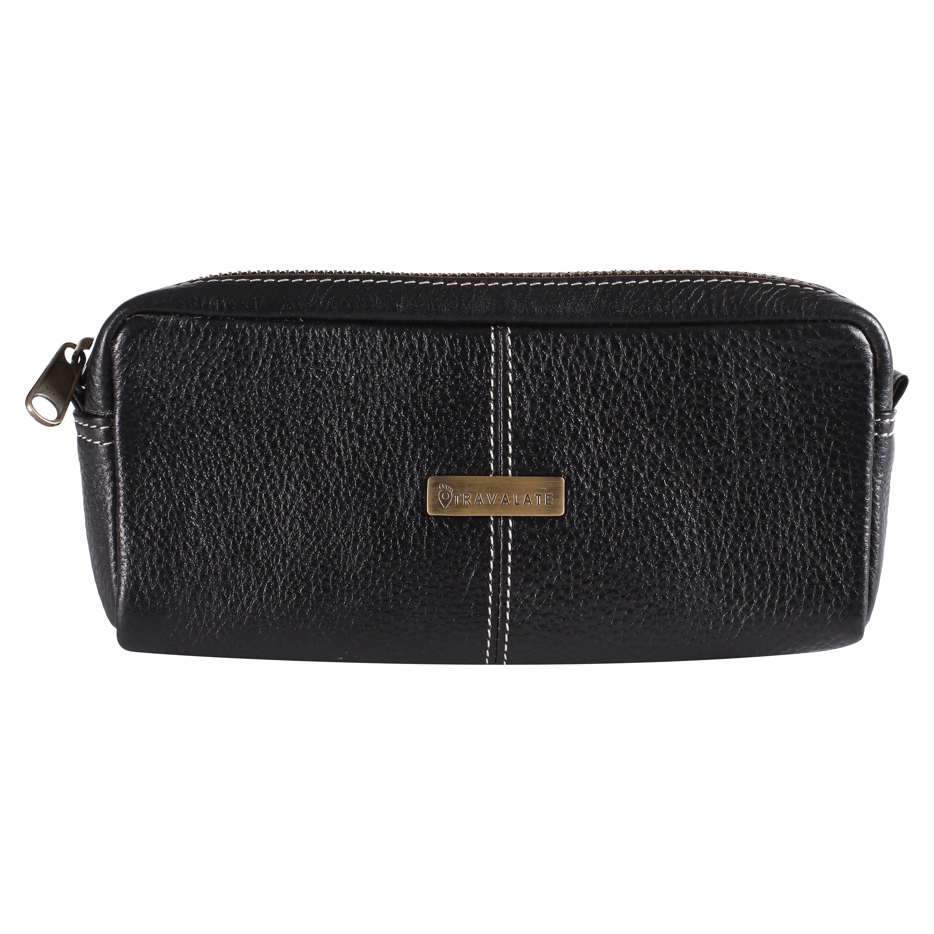 Genuine Leather Dopp Kit | Black