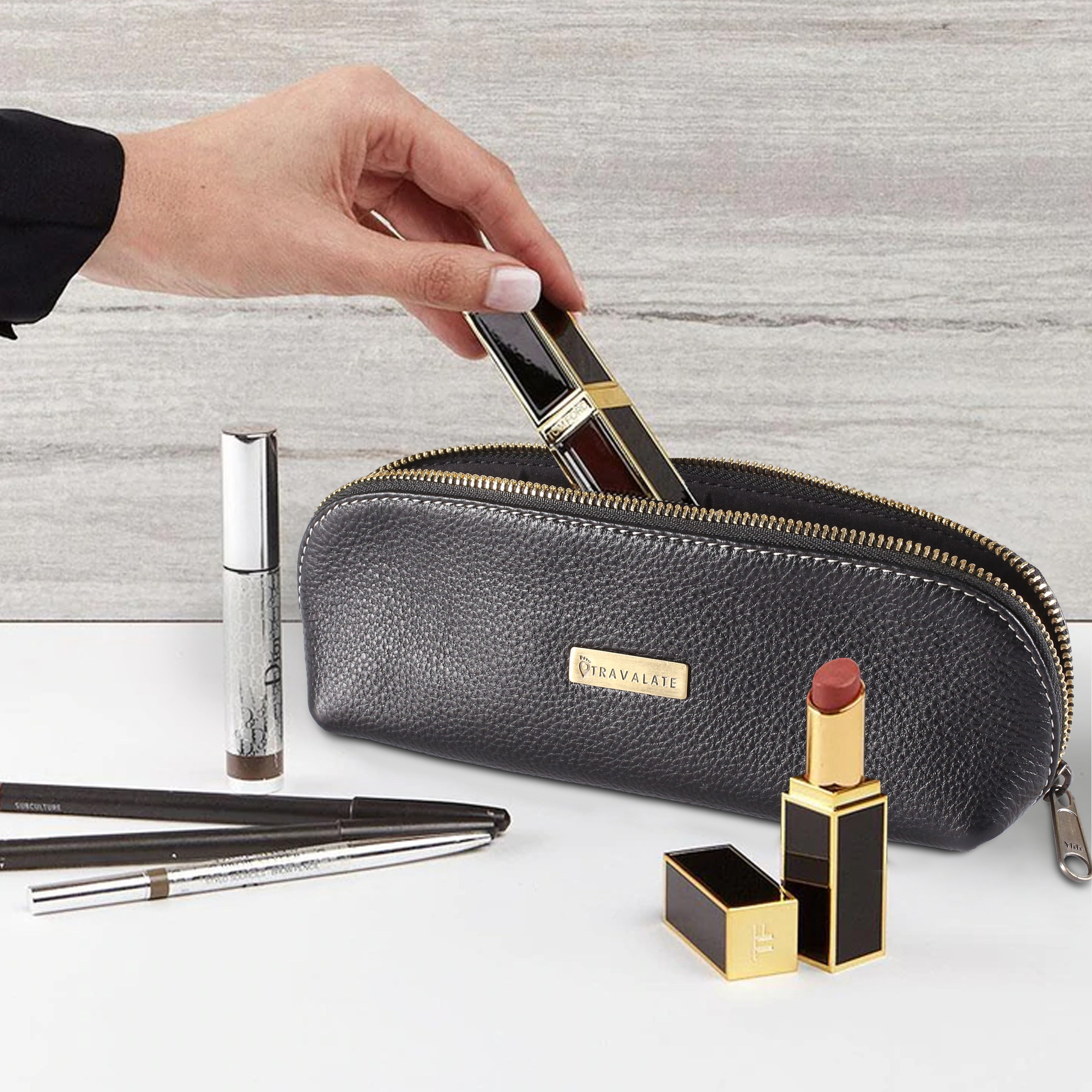 Geniune Leather Ambry Pouch | Black