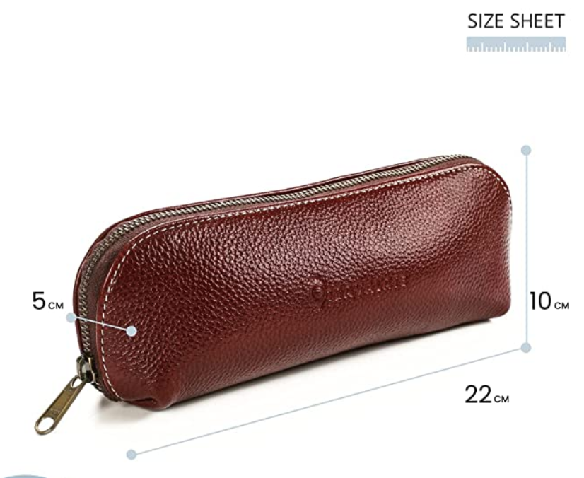 Geniune Leather Ambry Pouch | Red