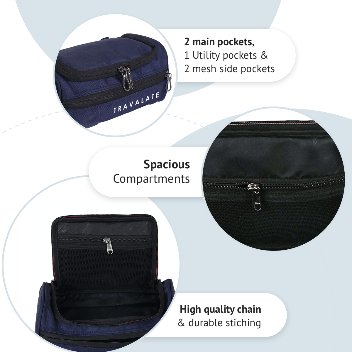 Multi-Equipped Toiletry Bag | Blue
