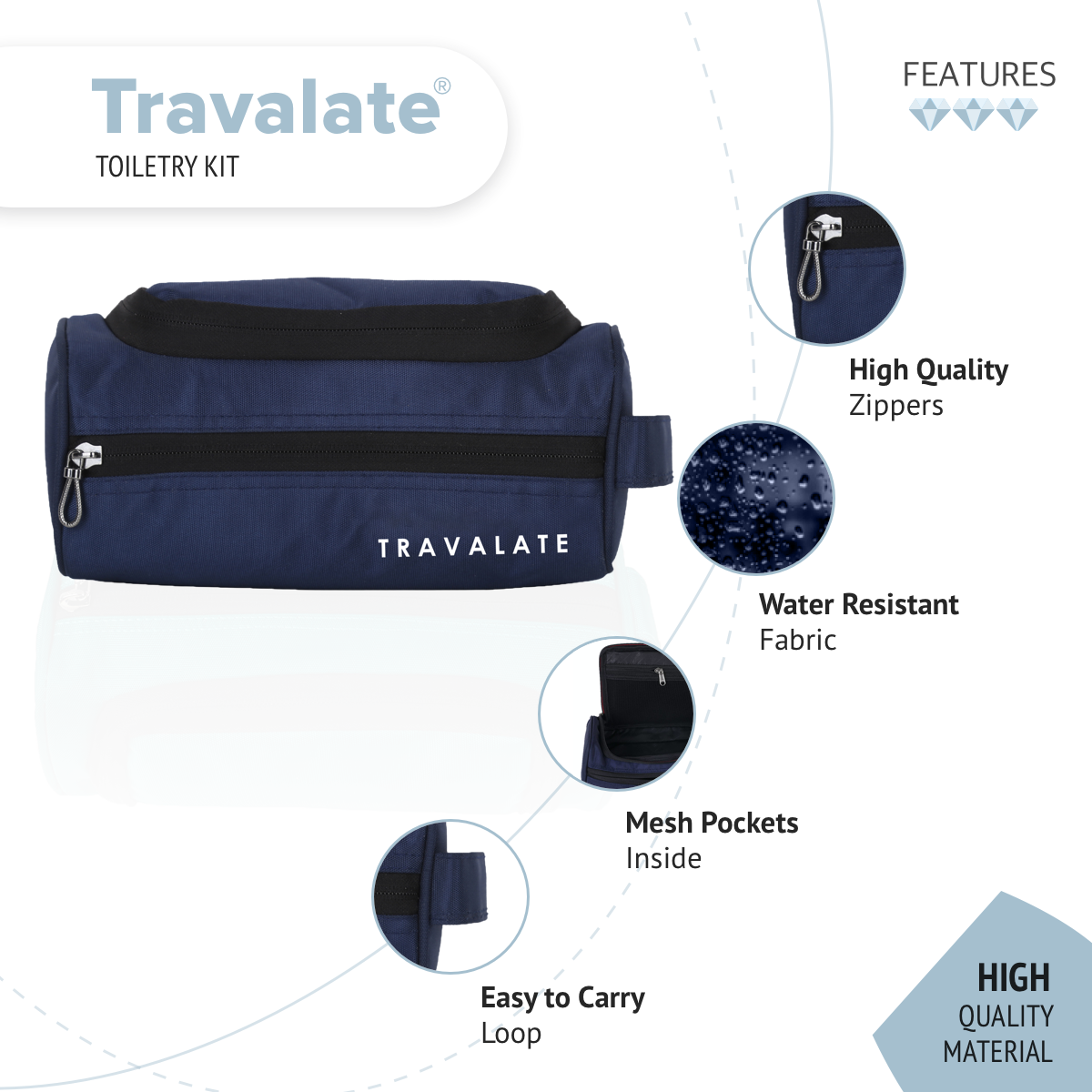 Multi-Equipped Toiletry Bag | Blue