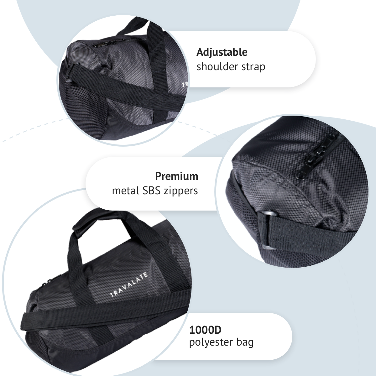 Gym Duffle Bag_30L | Black