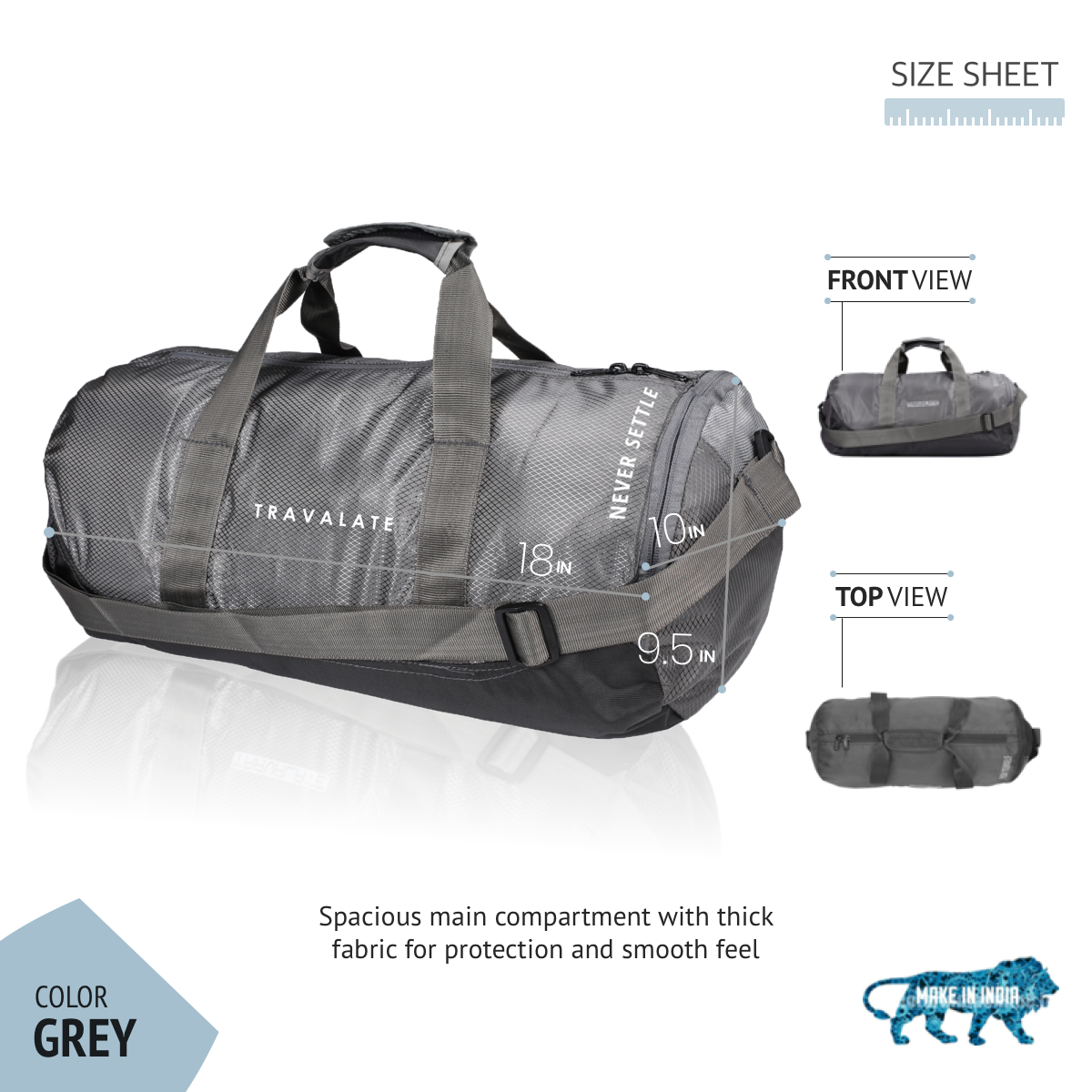 Gym Duffle Bag_30L | Gray