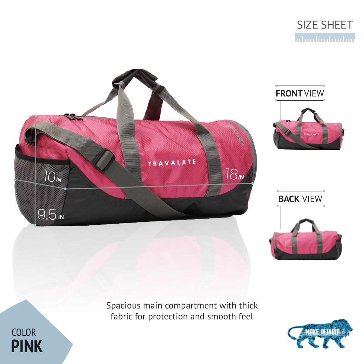 Gym Duffle Bag_30L | Pink