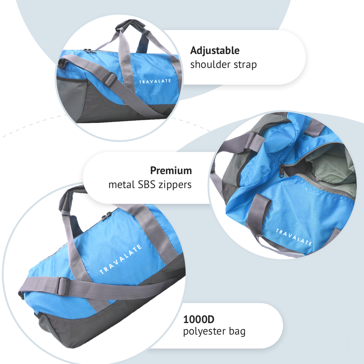Gym Duffle Bag_30L | Sky Blue