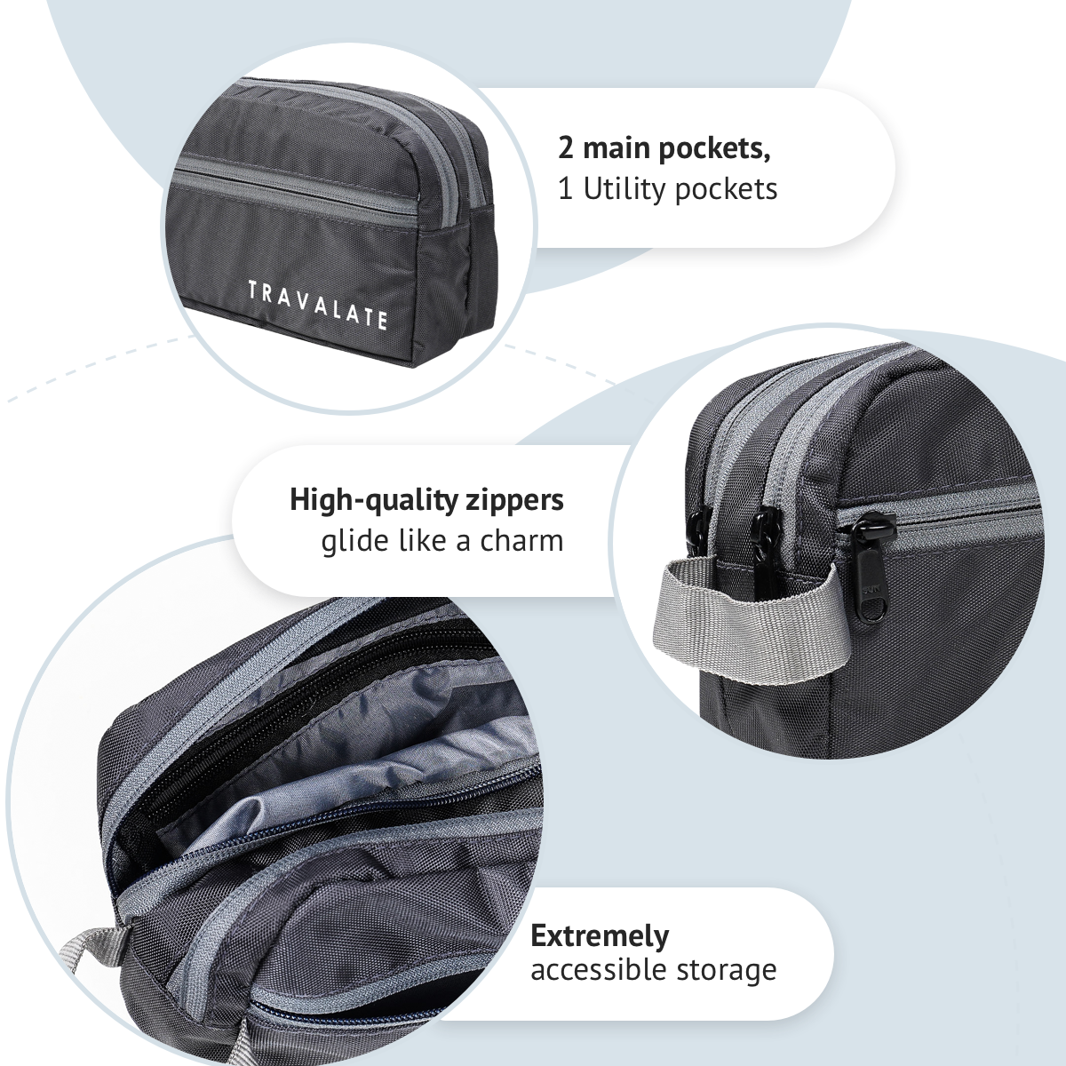 Ultimate On-The-Go Toiletry Kit | Grey