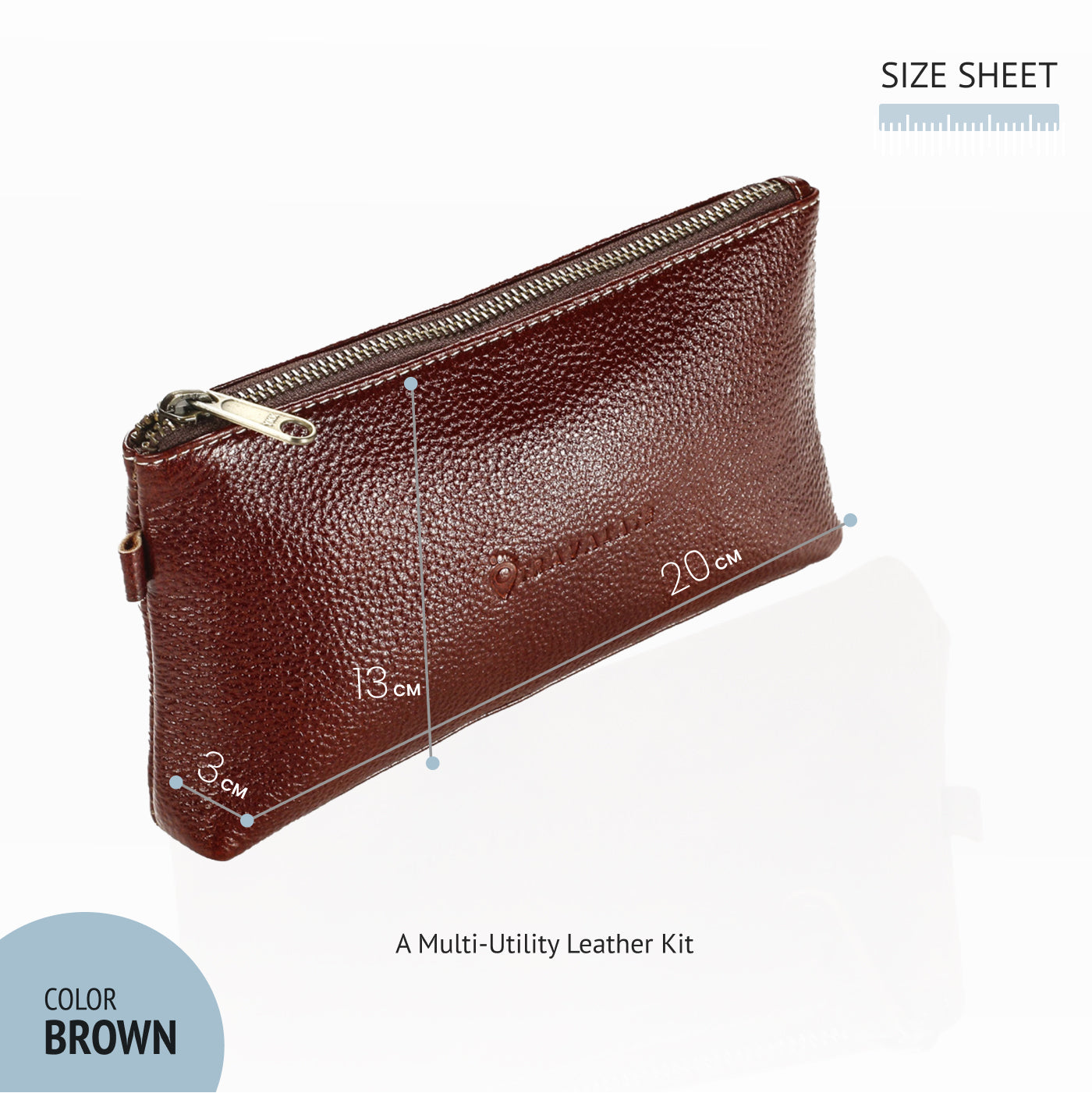 Genuine Leather Stash Pouch | Red